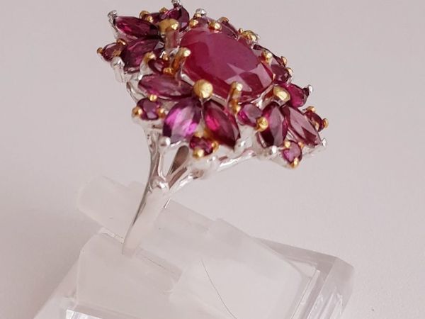 Кольцо с натуральным рубином «Медея» | Ярмарка Мастеров - ручная работа, handmade