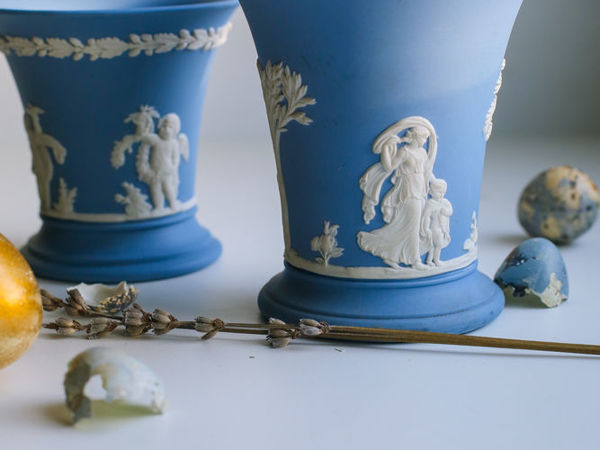 Винтажные вазы яшмовый фарфор Wedgwood Англия | Ярмарка Мастеров - ручная работа, handmade