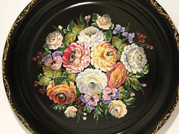 Рисуем цветы в технике жостовской росписи | Ярмарка Мастеров - ручная работа, handmade
