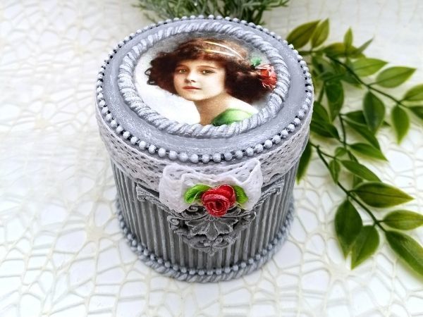 Делаем шкатулку из круглой коробочки | Ярмарка Мастеров - ручная работа, handmade Делаем шкатулку из круглой коробочки | Ярмарка Мастеров - ручная работа, handmade
