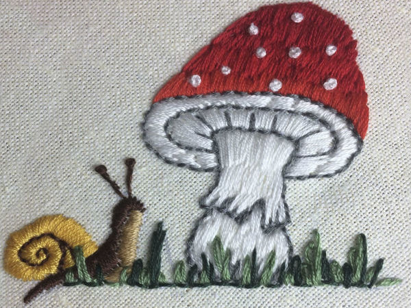 Вышиваем мухомор | Ярмарка Мастеров - ручная работа, handmade