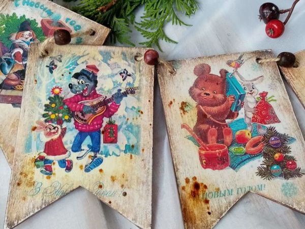 Новогодняя гирлянда | Ярмарка Мастеров - ручная работа, handmade