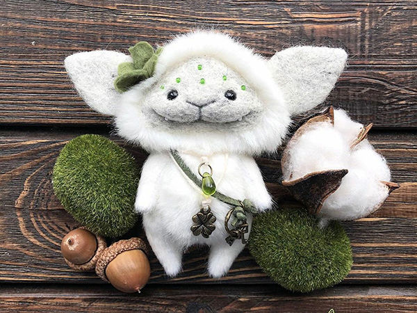Сказочный мир Woolboon: очаровательные тролли, фэйри и эльфы, с которыми не страшно столкнуться ночью в лесу | Ярмарка Мастеров - ручная работа, handmade