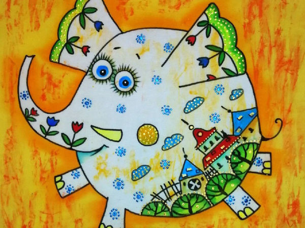 Солнечный слоник | Ярмарка Мастеров - ручная работа, handmade