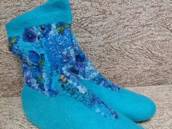 Теплые валяные носочки | Ярмарка Мастеров - ручная работа, handmade