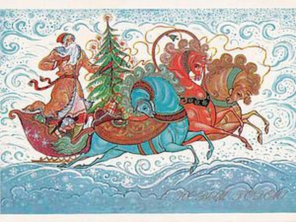 История советской новогодней открытки | Ярмарка Мастеров - ручная работа, handmade