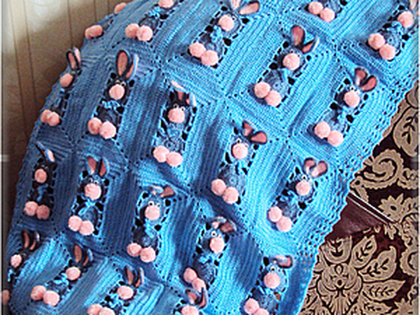 Детские одеяла и пледы для новорожденных со схемами и описанием