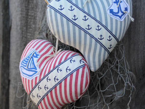 Текстильная декоративная подвеска  «Сердце моря» | Ярмарка Мастеров - ручная работа, handmade
