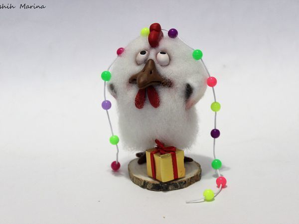 Валяем петушка с новогодним настроением | Ярмарка Мастеров - ручная работа, handmade