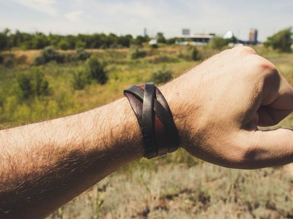 Кожаный браслет GLAD | Ярмарка Мастеров - ручная работа, handmade