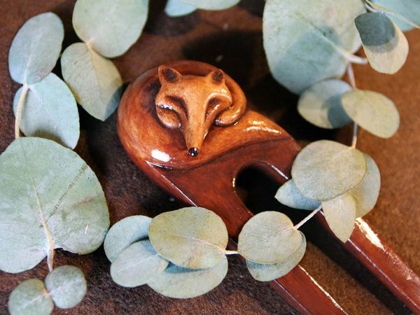 Шпилька Лисичка | Ярмарка Мастеров - ручная работа, handmade