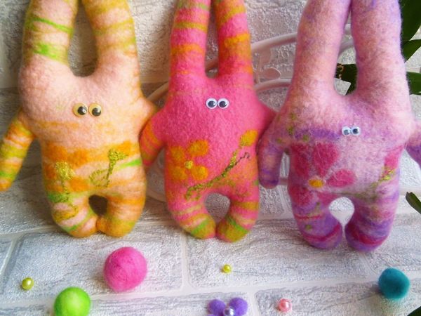Забавный Зай. Как сделать. Мягкая игрушка. Валяние | Ярмарка Мастеров - ручная работа, handmade