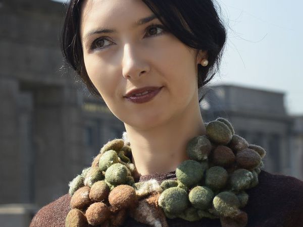 МК Колье в технике шибори.Ольга Цхай. | Ярмарка Мастеров - ручная работа, handmade