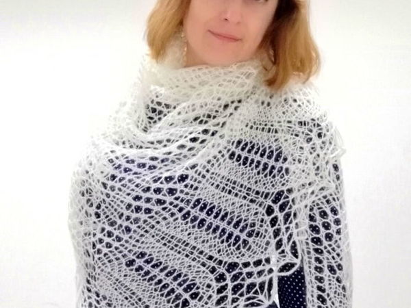 ШИКАРНЫЙ УЗОР ДЛЯ ШАЛИ ИЛИ БАКТУСА КРЮЧКОМ//ВЯЗАНИЕ//МАСТЕР-КЛАСС//CROCHET