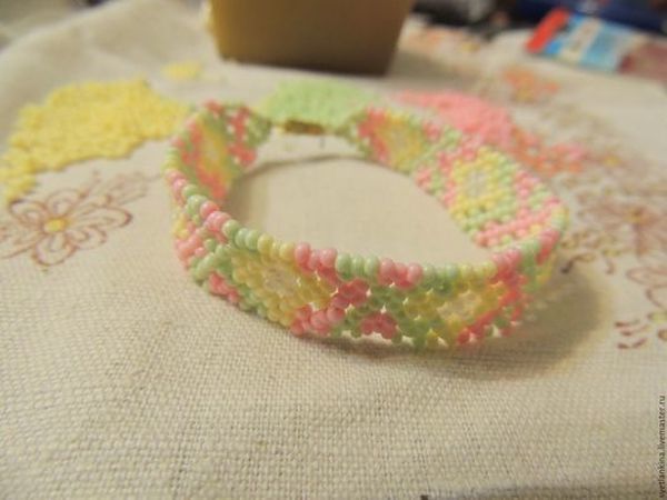 Плетем из бисера ажурный браслет | Ярмарка Мастеров - ручная работа, handmade