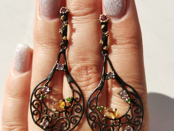 Видео серег с цитрином | Ярмарка Мастеров - ручная работа, handmade