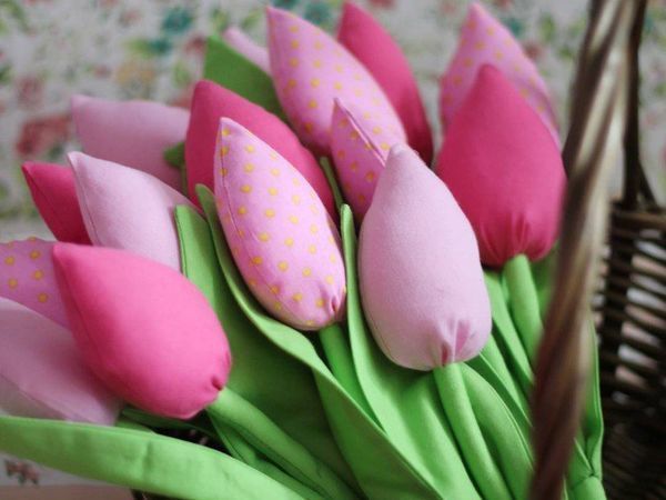 Хотите МК по текстильным тюльпанам? | Ярмарка Мастеров - ручная работа, handmade