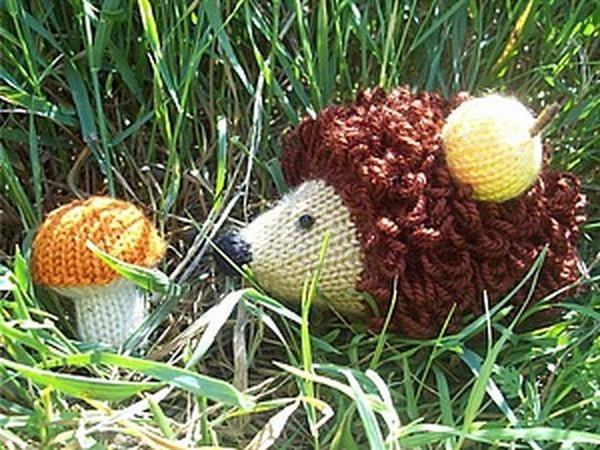 Вяжем грибочек для ёжика | Ярмарка Мастеров - ручная работа, handmade