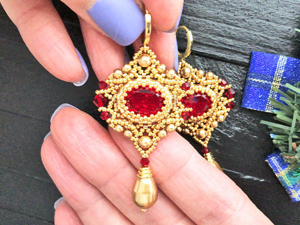 Create Earrings From Beads & Swarovski Crystals | Livemaster - handmade