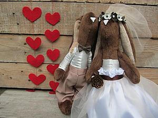 Зайчики на шоколадную свадьбу | Ярмарка Мастеров - ручная работа, handmade