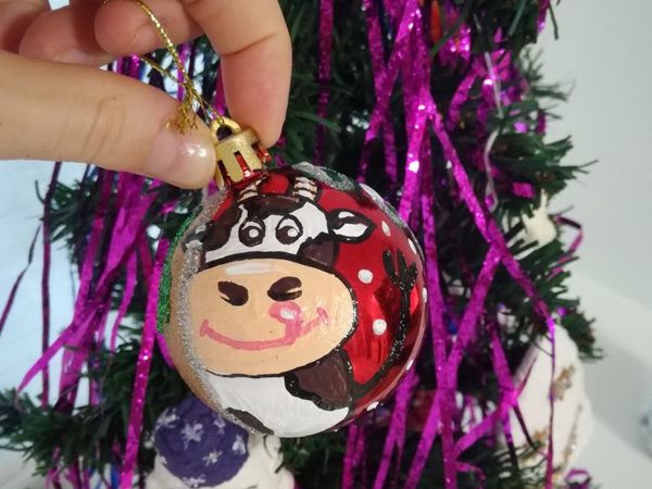 Расписываем с детьми новогодний шарик | Ярмарка Мастеров - ручная работа, handmade