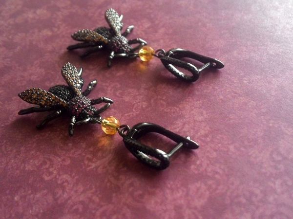 Серьги «Мотыльки» | Ярмарка Мастеров - ручная работа, handmade