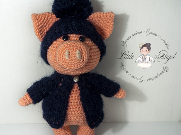 Поросенок амигуруми. Вязание поросенка крючком. Свинка крючком. Часть 1. Crochet piggy. P. 1.