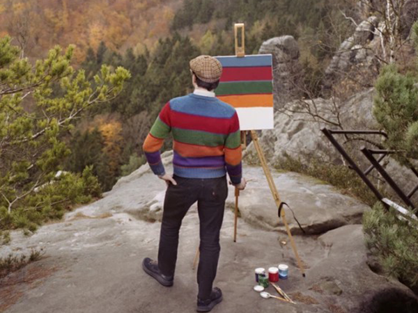 Plein-air Idea: Inspired by the Landscapes of the Great, the Artist Hank Schmidt In Der Beek Captures the Patterns of His Shirt on Canvas | Livemaster - handmade