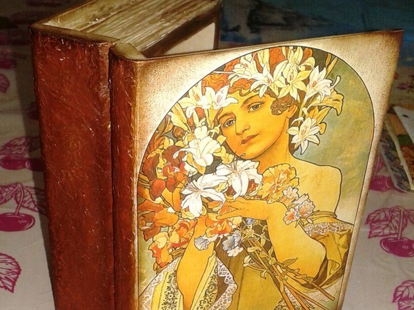 Шкатулка-книга декупаж, имитационные техники | Ярмарка Мастеров - ручная работа, handmade