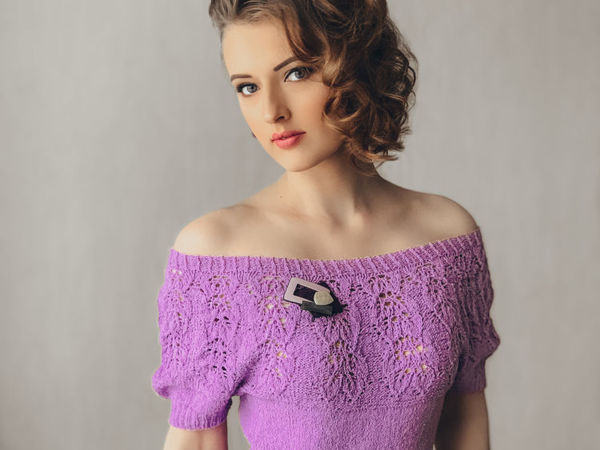 Вяжем футболку Violet. Описание | Ярмарка Мастеров - ручная работа, handmade