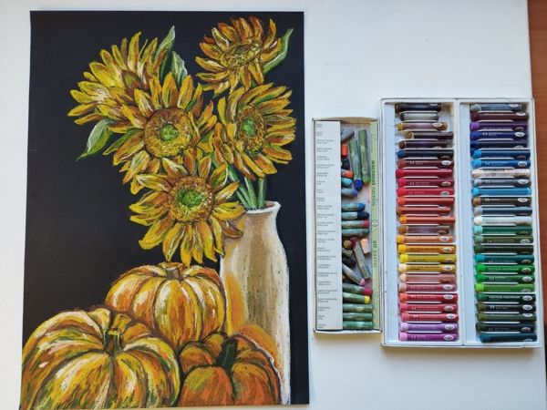 Рисуем подсолнухи и тыквы | Ярмарка Мастеров - ручная работа, handmade
