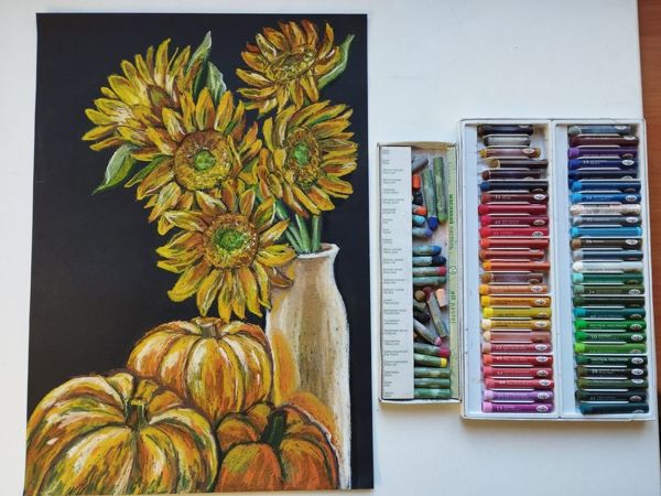 Рисуем подсолнухи и тыквы | Ярмарка Мастеров - ручная работа, handmade Рисуем подсолнухи и тыквы | Ярмарка Мастеров - ручная работа, handmade