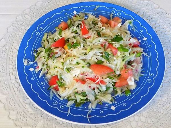 Овощной салат из свежей капусты с редисом | Ярмарка Мастеров - ручная работа, handmade