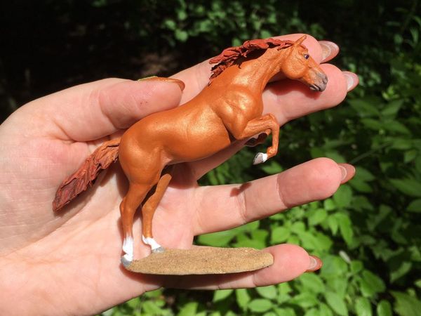 Рыжий конь в прыжке | Ярмарка Мастеров - ручная работа, handmade