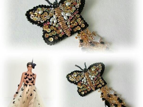 Анонс! Брошь Королевская бабочка от Olga Gardenia | Ярмарка Мастеров - ручная работа, handmade