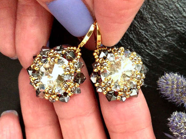 Создаем серьги из бисера и кристаллов Swarovski! | Ярмарка Мастеров - ручная работа, handmade