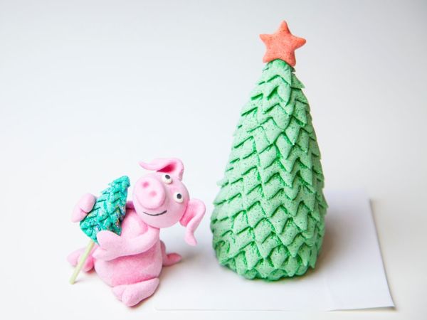 Лепим Ёлочки из соленого теста | Ярмарка Мастеров - ручная работа, handmade