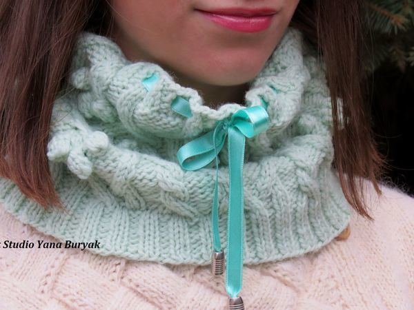 Вяжем оригинальный снуд к весне | Ярмарка Мастеров - ручная работа, handmade