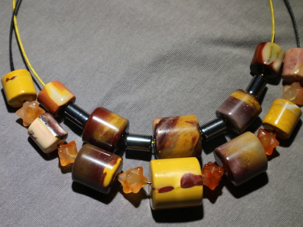 Скидка -20% на всё. Колье с Яшмой Мукаит | Ярмарка Мастеров - ручная работа, handmade