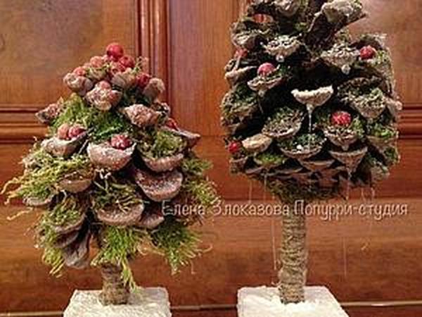 Мастерим ёлочки из шишек | Ярмарка Мастеров - ручная работа, handmade