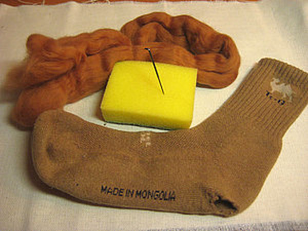 Штопка шерстяного носка валянием. | Ярмарка Мастеров - ручная работа, handmade