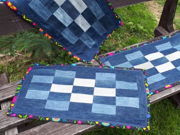 Как сшить джинсовый коврик | Ярмарка Мастеров - ручная работа, handmade