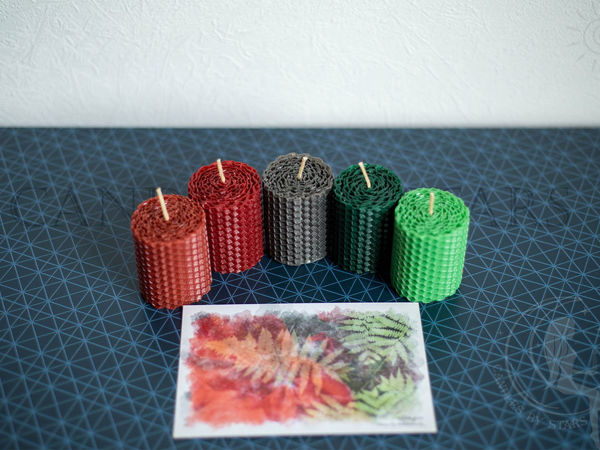 Свечи из вощины набор «Джаз» | Ярмарка Мастеров - ручная работа, handmade