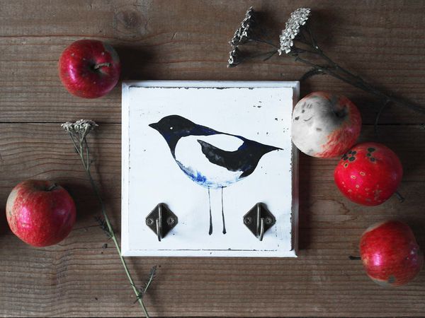DIY Cute Magpie Key Holder | Ярмарка Мастеров - ручная работа, handmade