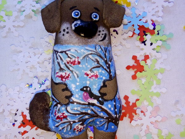Шьём ёлочную игрушку — собачку | Ярмарка Мастеров - ручная работа, handmade