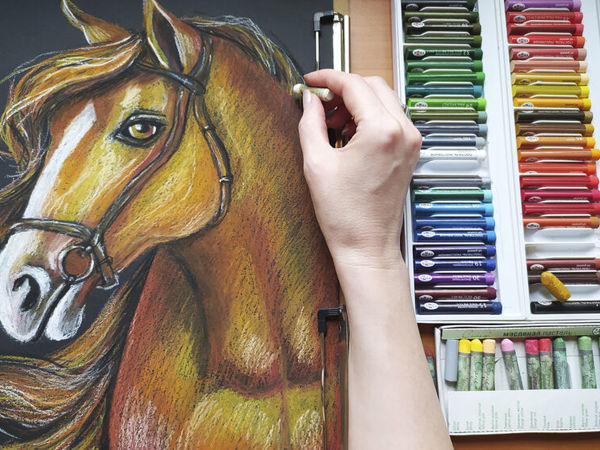 Рисуем портрет лошади пастелью | Ярмарка Мастеров - ручная работа, handmade