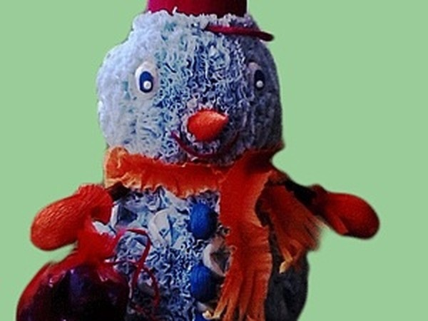 Снеговик из конфет | Ярмарка Мастеров - ручная работа, handmade