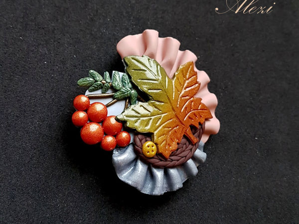 Создаём брошь «Осеннее бохо» | Ярмарка Мастеров - ручная работа, handmade