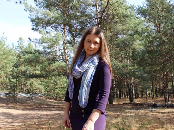 Новинка! Палантин с подвесками Предрассветный туман | Ярмарка Мастеров - ручная работа, handmade