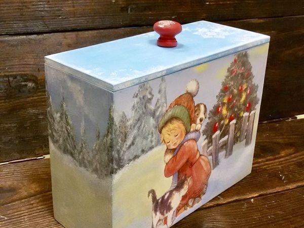 Деревянный короб с декупажем и художественной подрисовкой: мастер-класс Марины Жуковой! | Ярмарка Мастеров - ручная работа, handmade